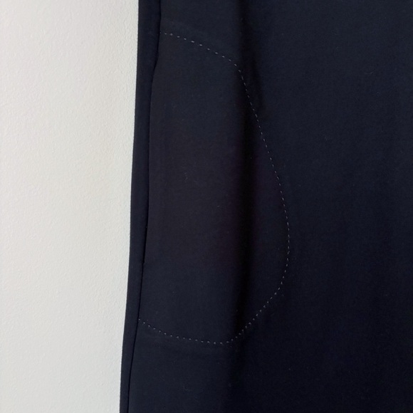 J. McLaughlin Ponte Knit Dress Medium Black Pockets - Picture 2 of 8